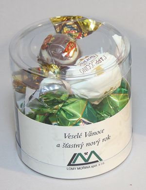 Italské èokoládové bonbóny v malé dóze nápady na firemní vánoèní dárky eshop