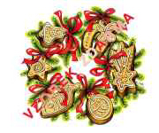 Motiv vánoèní vìnec s perníèky