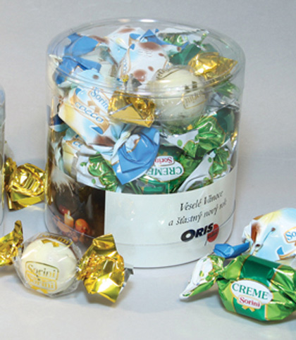 Italské èokoládové bonbóny velká dóza  nápady na firemní vánoèní dárky eshop