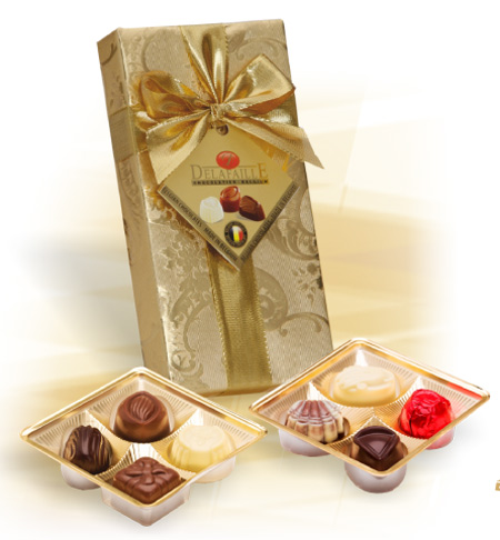Výbìr pralinek - malá zlatá krabièka nápady na firemní vánoèní dárky eshop